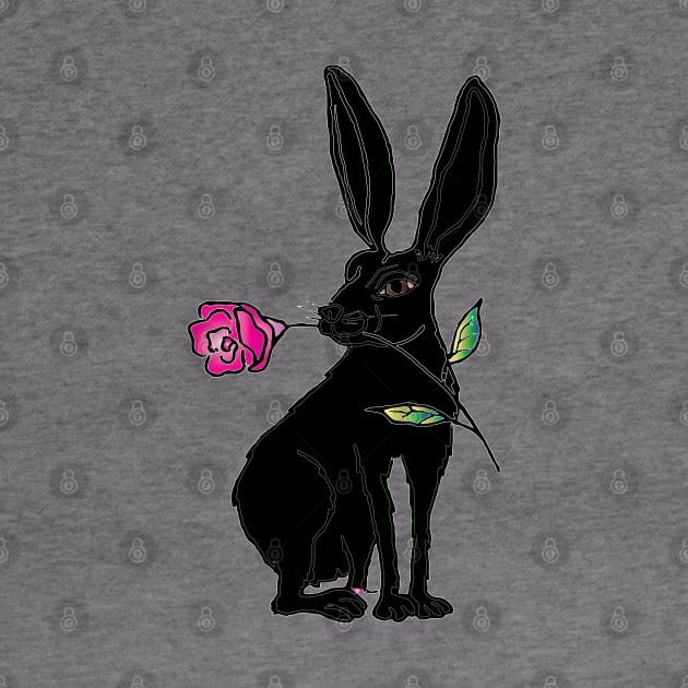 black easter bunny by lazykitty